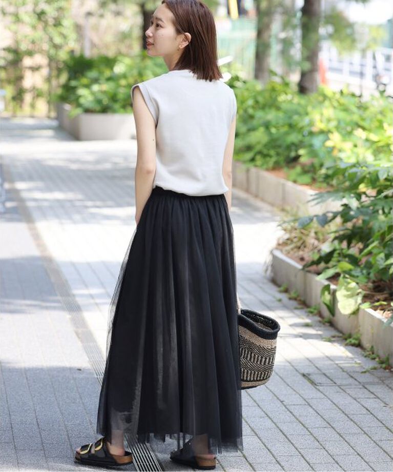 JOURNAL STANDARD relume「《WEB限定追加予約5》ウォッシャブルチュールイージースカート」|スカート|
