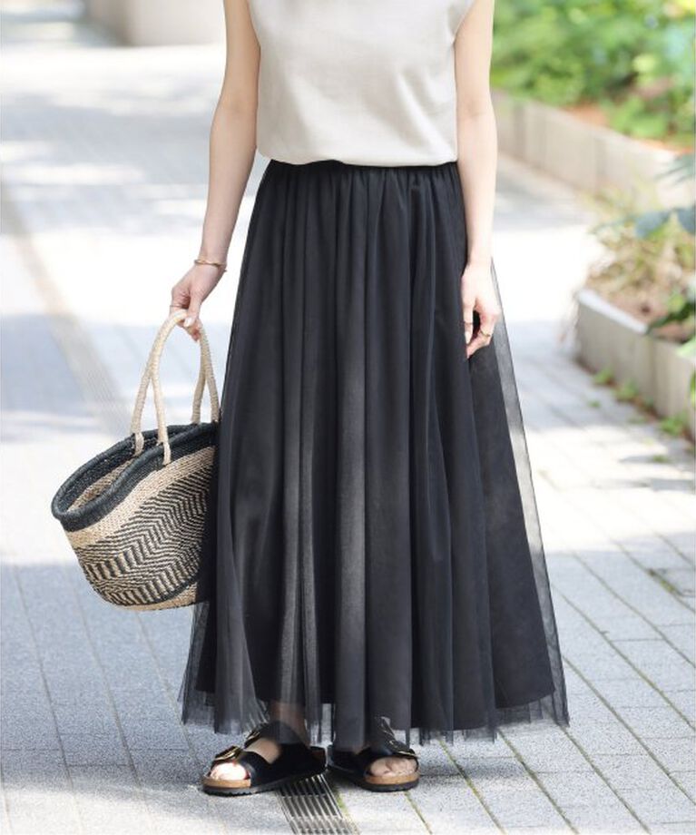 JOURNAL STANDARD relume「《WEB限定追加予約5》ウォッシャブルチュールイージースカート」|スカート|