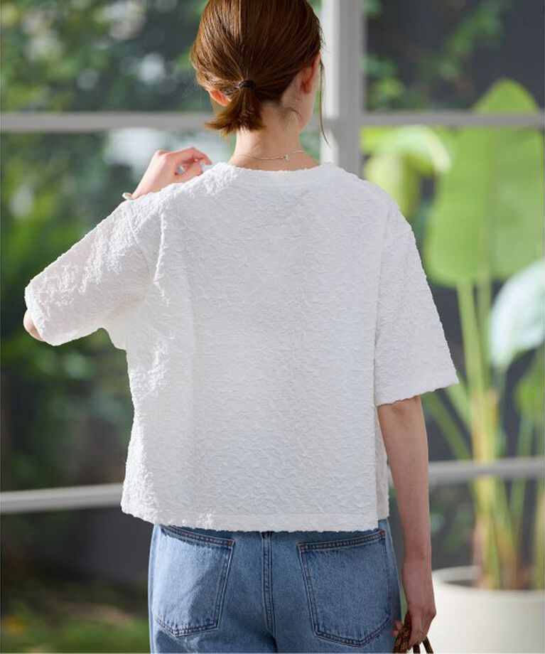 JOURNAL STANDARD「《WEB限定追加予約》シャーリングハーフスリーブTシャツ」|Tシャツ・カットソー|