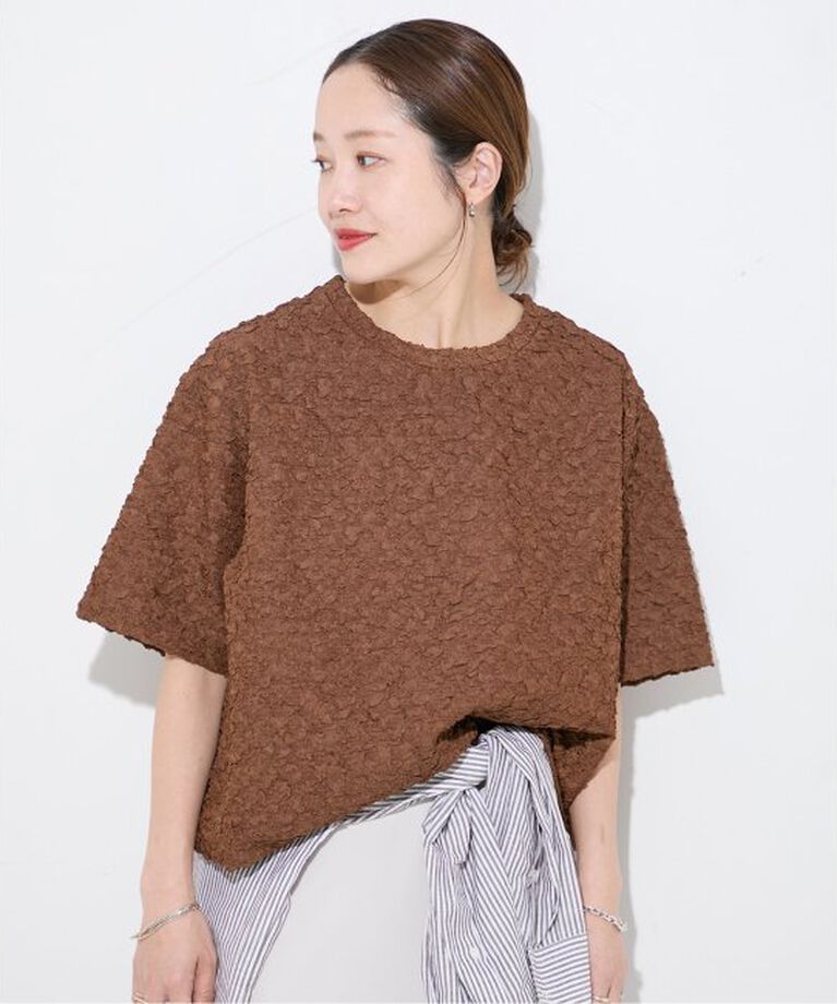 JOURNAL STANDARD「《WEB限定追加予約》シャーリングハーフスリーブTシャツ」|Tシャツ・カットソー|