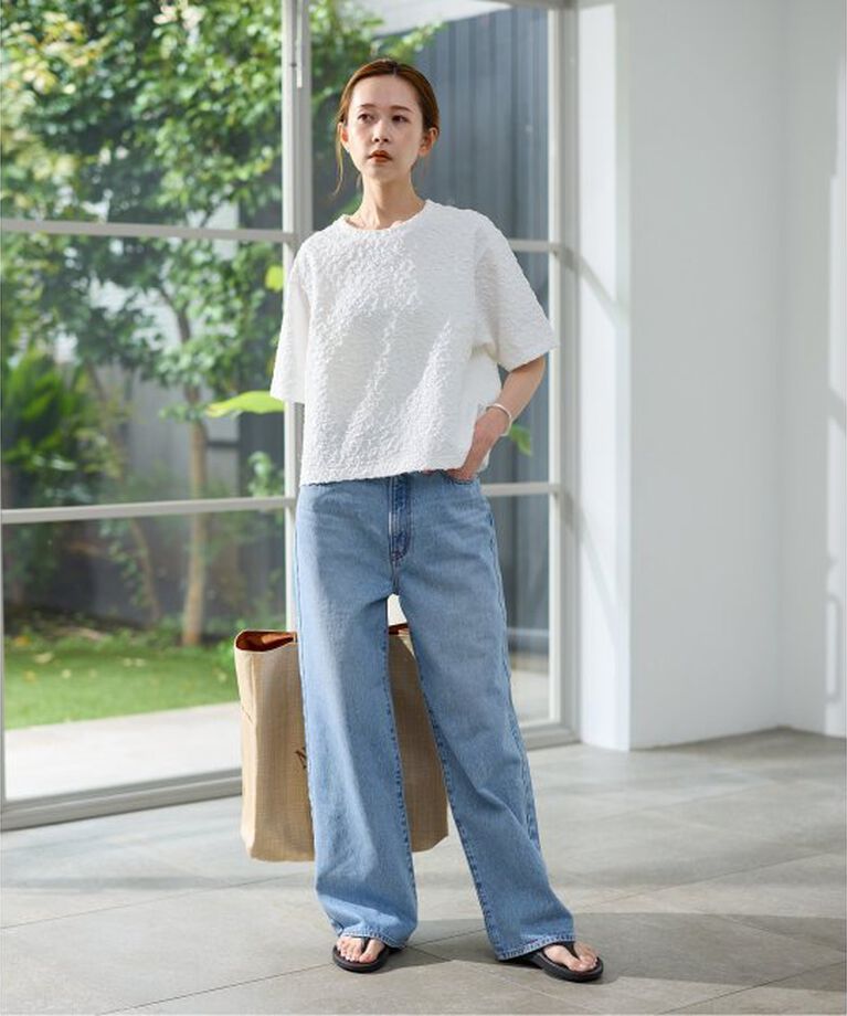JOURNAL STANDARD「《WEB限定追加予約》シャーリングハーフスリーブTシャツ」|Tシャツ・カットソー|
