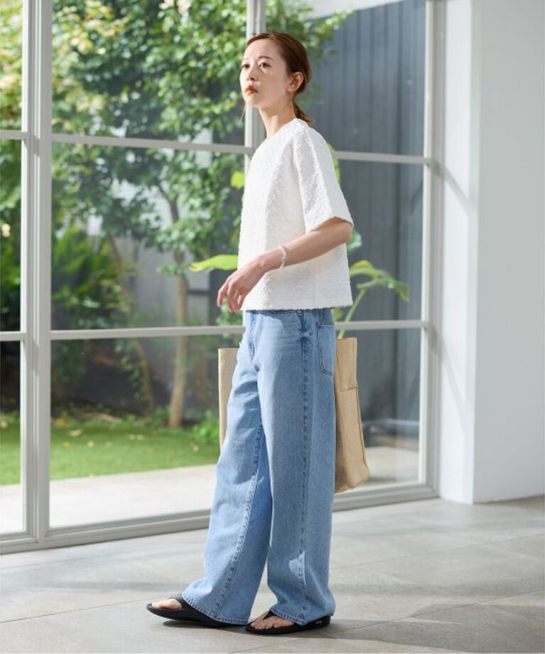 JOURNAL STANDARD「《WEB限定追加予約》シャーリングハーフスリーブTシャツ」|Tシャツ・カットソー|
