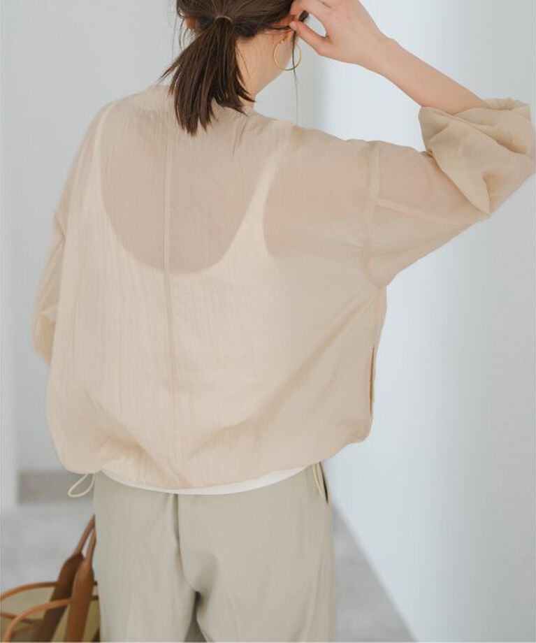 Spick and Span「《一部店舗+WEB限定》シアーフロントZIPブルゾン」|その他|