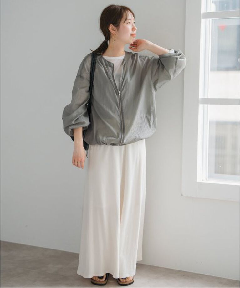 Spick and Span「《一部店舗+WEB限定》シアーフロントZIPブルゾン」|その他|