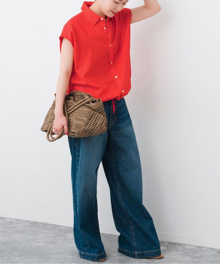 Spick and Span「リネンブレンドフレンチヘムギャザーシャツ」|シャツ・ブラウス|