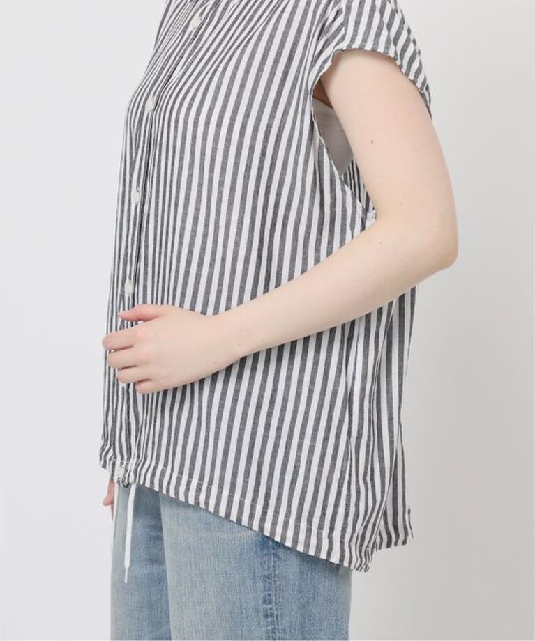 Spick and Span「リネンブレンドフレンチヘムギャザーシャツ」|シャツ・ブラウス|