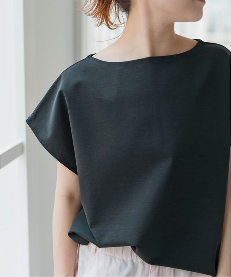 Spick and Span「《一部店舗+WEB限定》ポンチフレンチスリーブプルオーバー」|Tシャツ・カットソー|ブラック