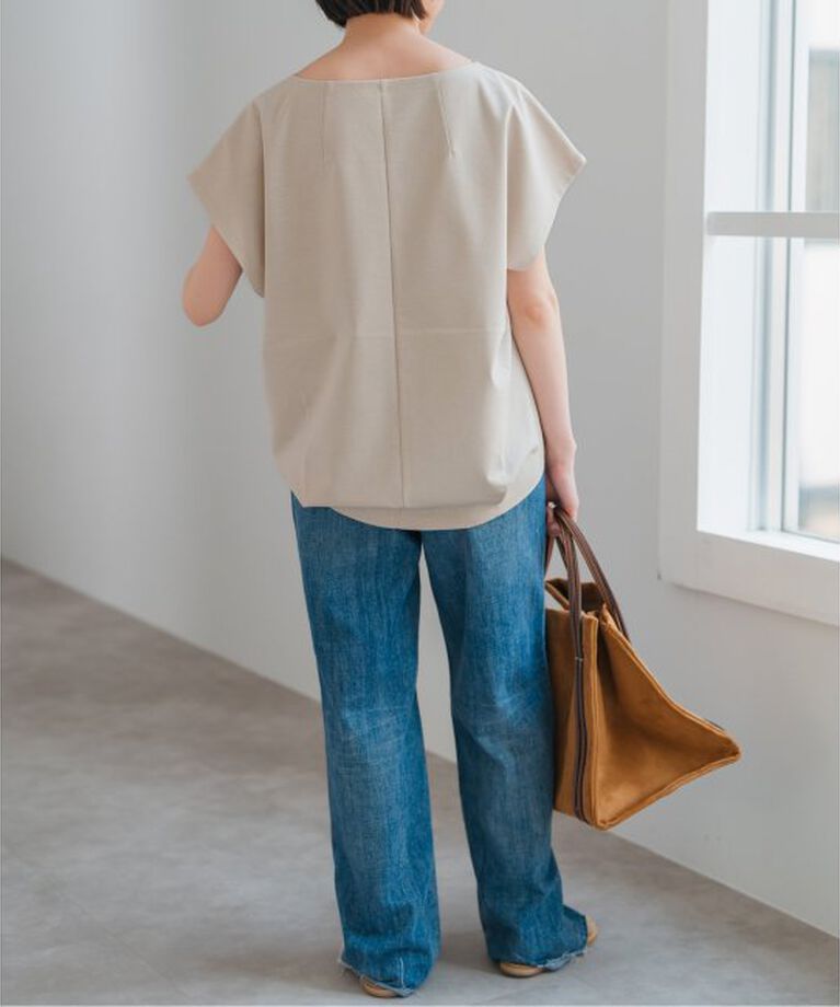 Spick and Span「《一部店舗+WEB限定》ポンチフレンチスリーブプルオーバー」|Tシャツ・カットソー|