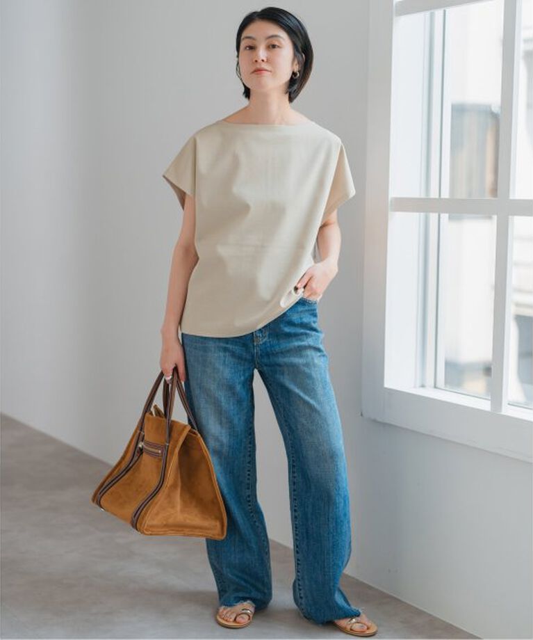 Spick and Span「《一部店舗+WEB限定》ポンチフレンチスリーブプルオーバー」|Tシャツ・カットソー|