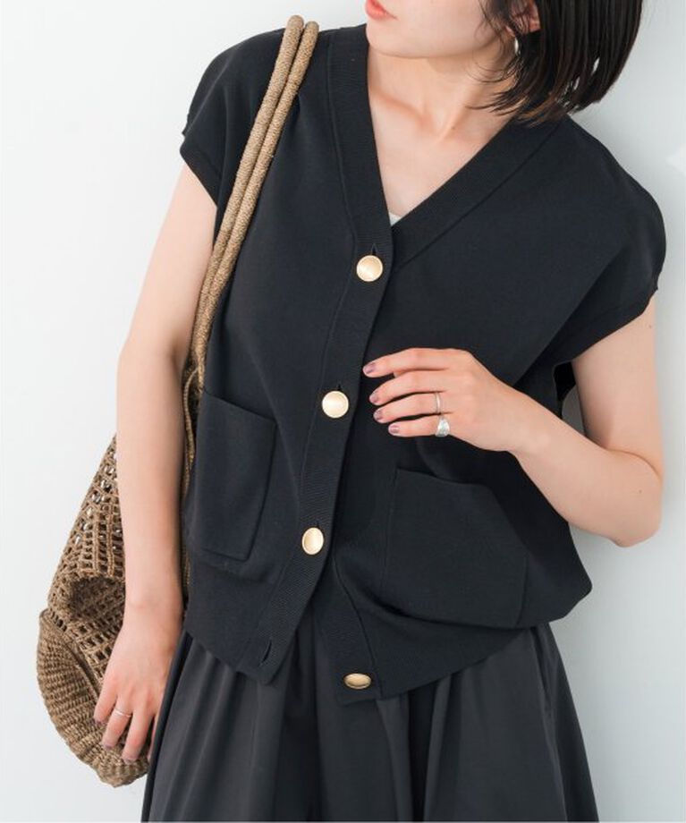 Spick and Span「《WEB限定予約》ウォッシャブルVネックニットベスト」|ベスト・ジレ|