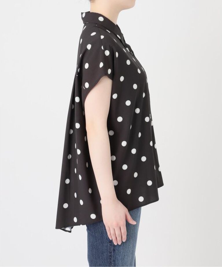 Spick and Span「《WEB限定予約》ドットフレンチスリーブシャツ」|シャツ・ブラウス|