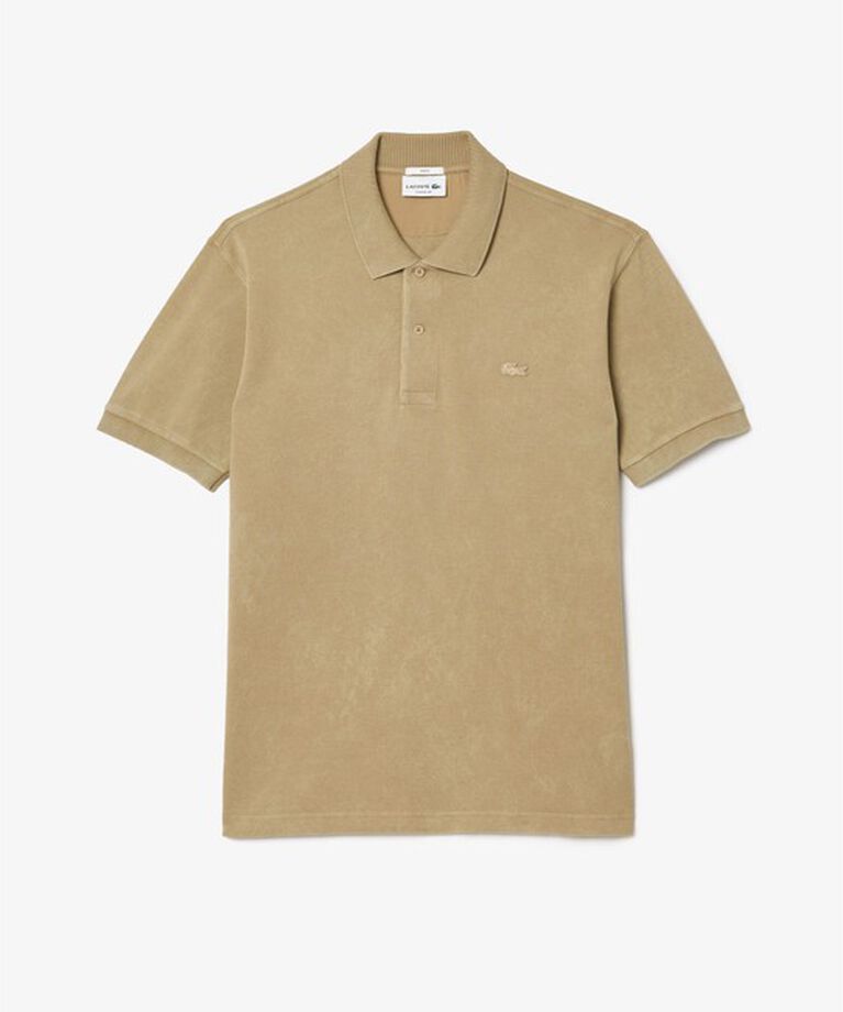 LACOSTE「L.12.12ウォッシュド半袖ポロシャツ」|ポロシャツ|ベージュ