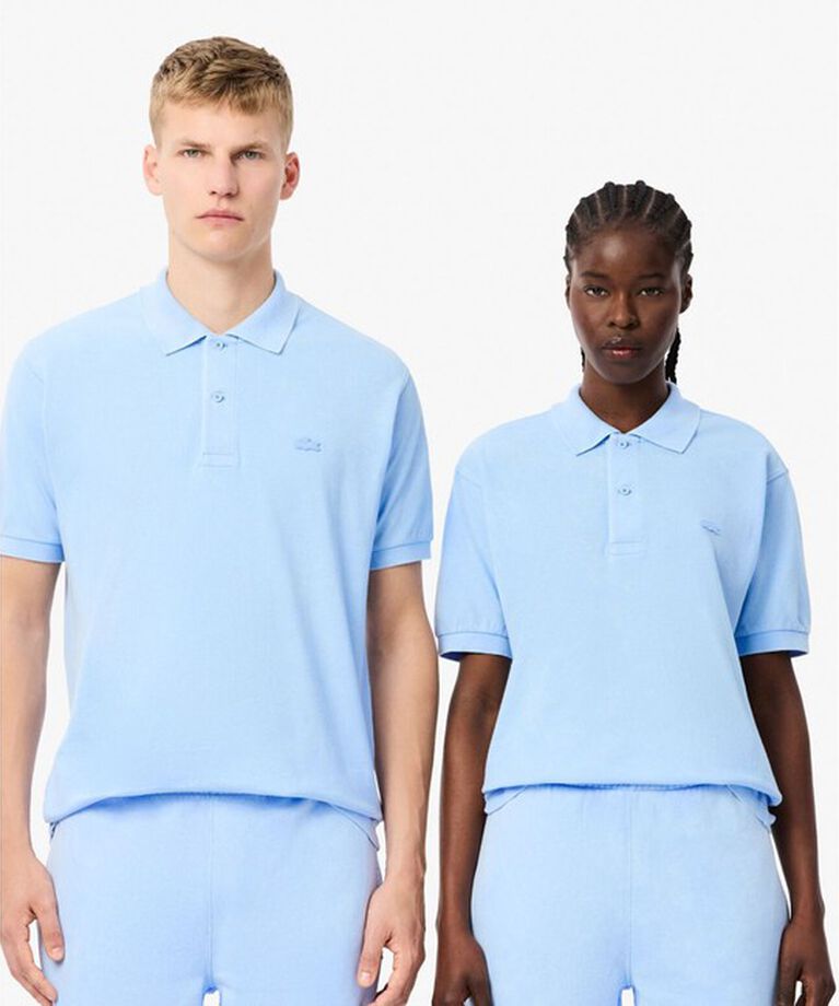 LACOSTE「L.12.12ウォッシュド半袖ポロシャツ」|ポロシャツ|ライトブルー