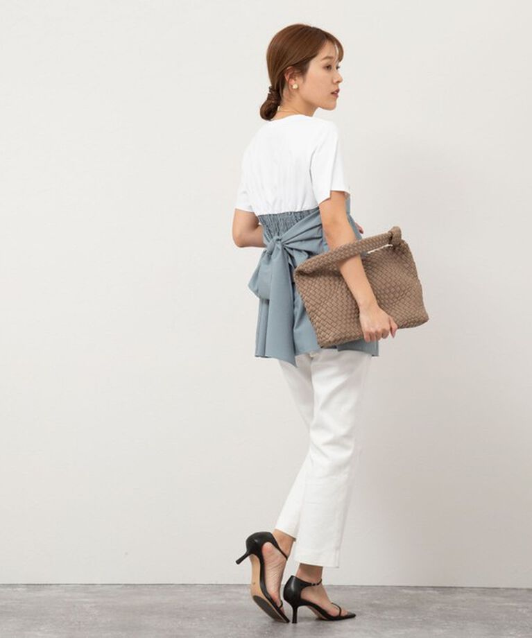 Rie Miller「【RM denim】スリットクロップドハイウエストデニム」|デニム|