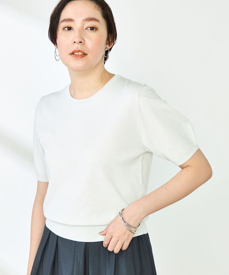 NOLLEY'S sophi「《手洗い可能》バックパールフォルム袖プルオーバーニット」|ニット・セーター|
