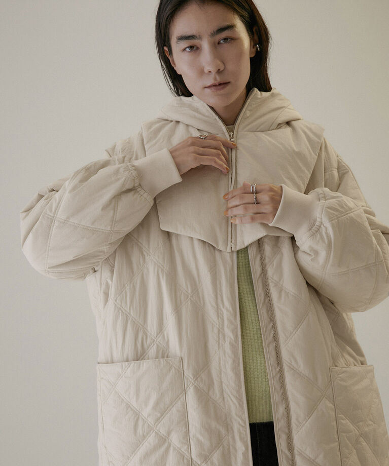 SALON adam et rope'「【雑誌掲載・撥水機能付き】バラクラバセットキルティングブルゾン/テントコート」|ブルゾン・スタジャン|