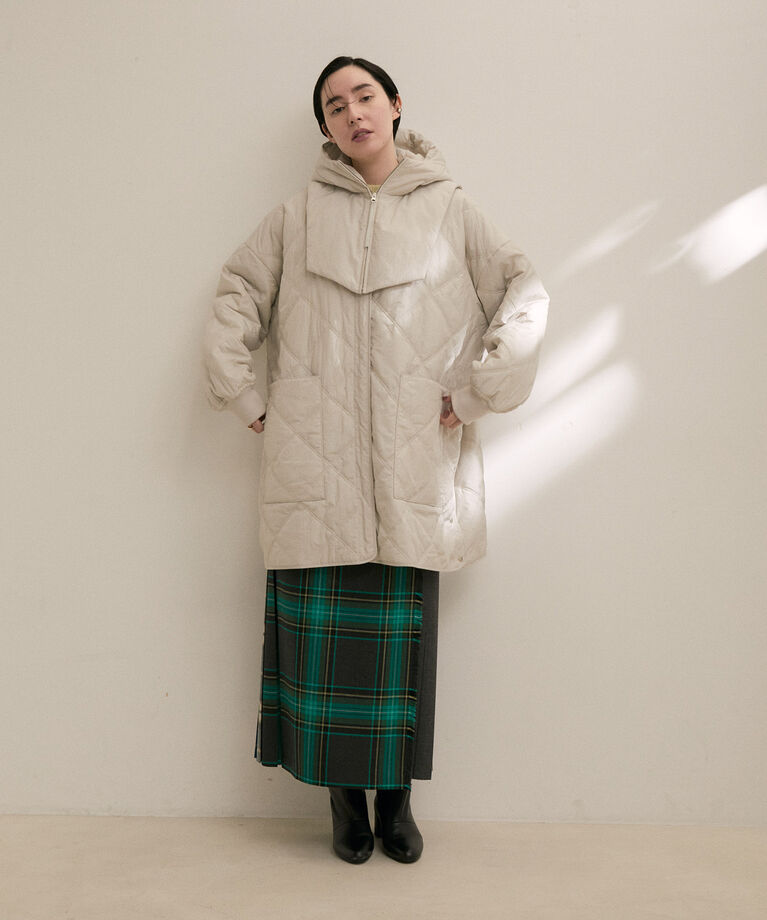 SALON adam et rope'「【雑誌掲載・撥水機能付き】バラクラバセットキルティングブルゾン/テントコート」|ブルゾン・スタジャン|