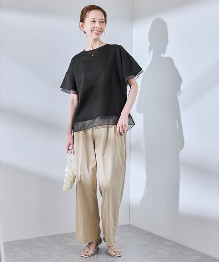 Rope’Picnic「【UVカット・接触冷感】着丈が選べる70シルケットシアードッキングトップス」|Tシャツ・カットソー|