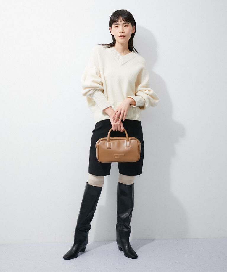 ADAM ET ROPE'「【一部WEB限定カラー・再入荷・サステナブル】ロゴスクエアボストンバッグ」|ショルダー・メッセンジャー|