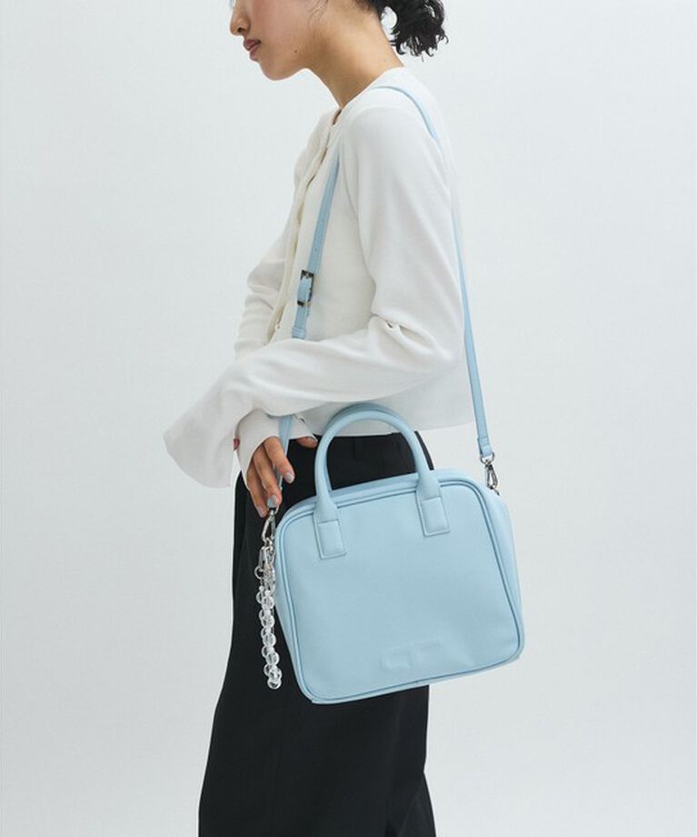 ADAM ET ROPE'「【サステナブル】・【再入荷】ロゴボストンバッグ」|ボストンバッグ|サックス