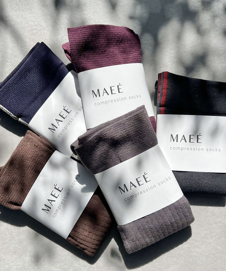  「【WEB限定】MAEE ラインソックス」|ソックス|