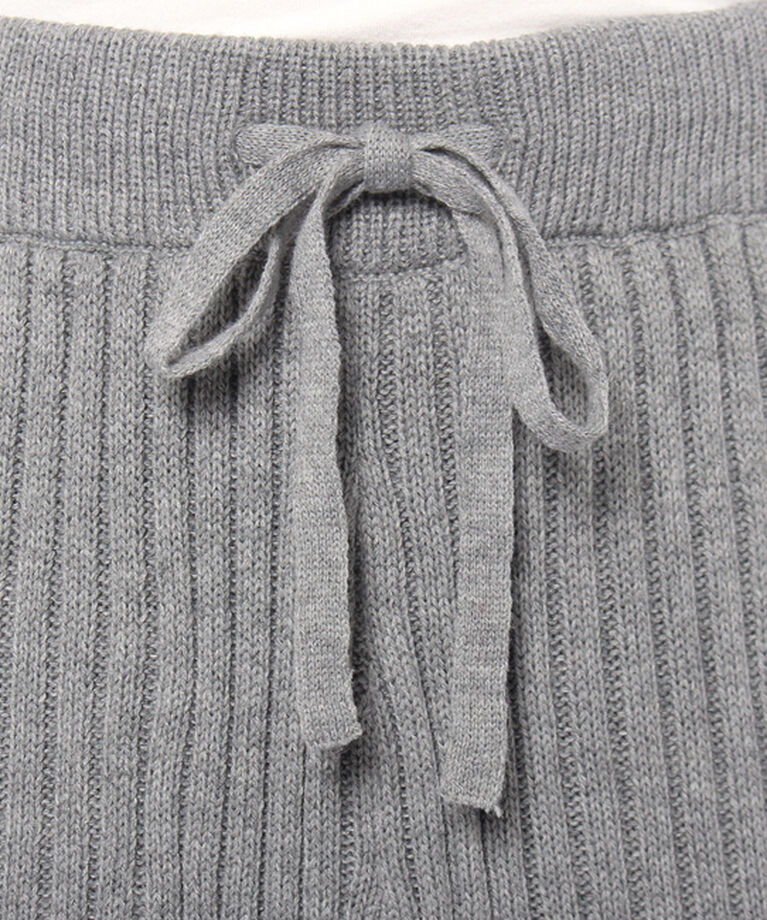  「【再入荷】裁ち切りリブニットパンツ」|チノ|