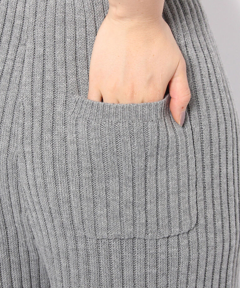  「【再入荷】裁ち切りリブニットパンツ」|チノ|