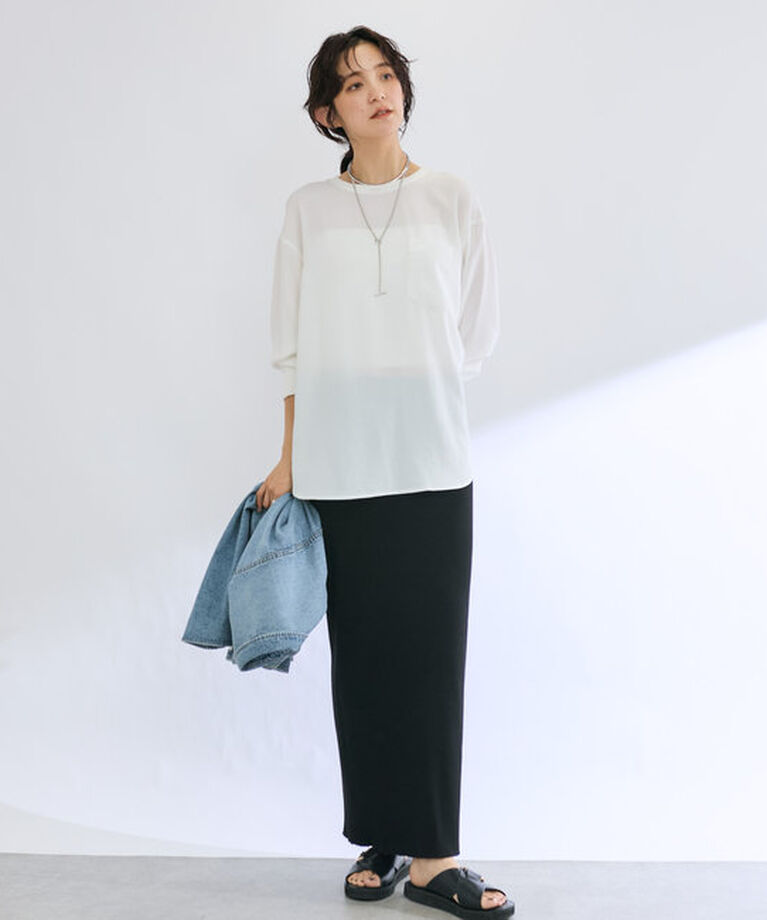  「【マイナス3kg/レビュー高評価☆】リブタイトスカート」|スカート|