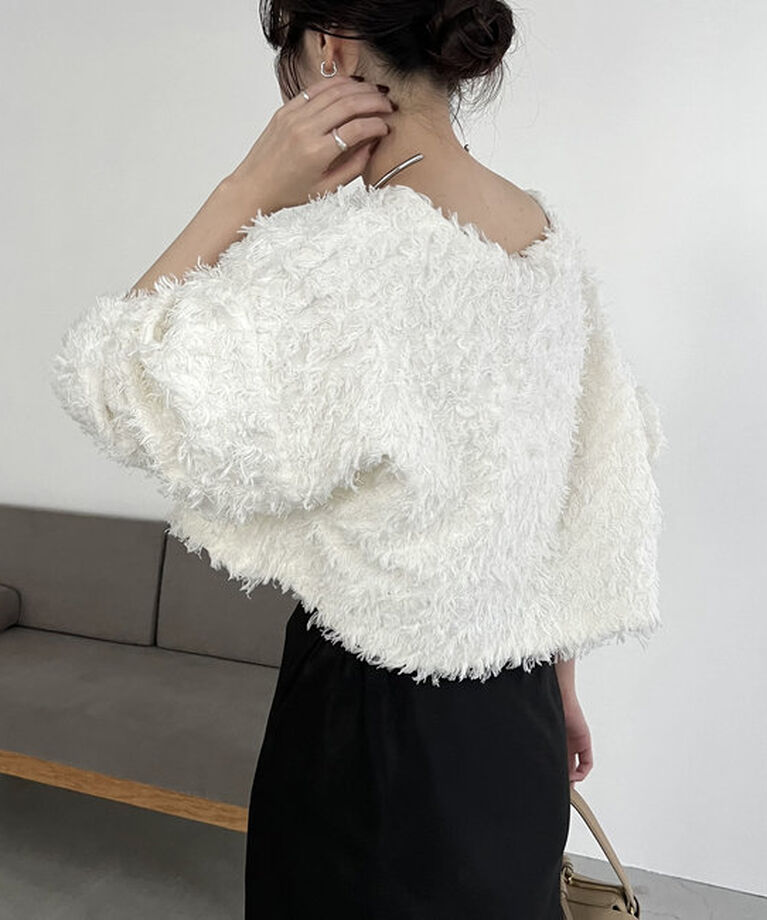 「【人気アイテム再入荷】フリンジボートネックプルオーバー」|ニット・セーター|