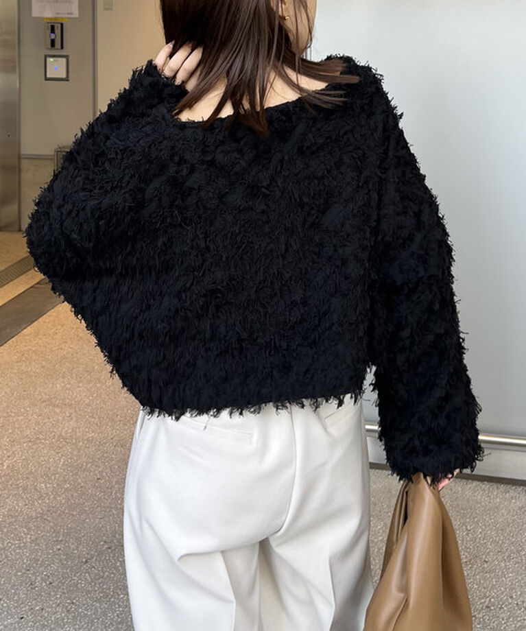  「【人気アイテム再入荷】フリンジボートネックプルオーバー」|ニット・セーター|