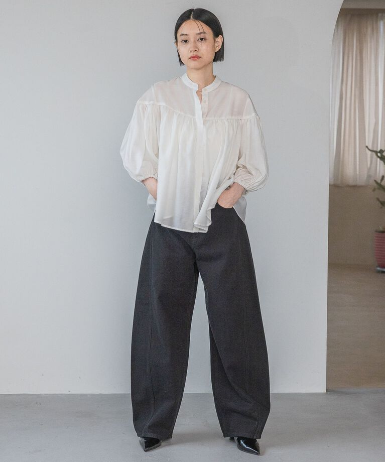 A part by 「【再入荷】Apbコクーンデニムパンツ」|デニム|