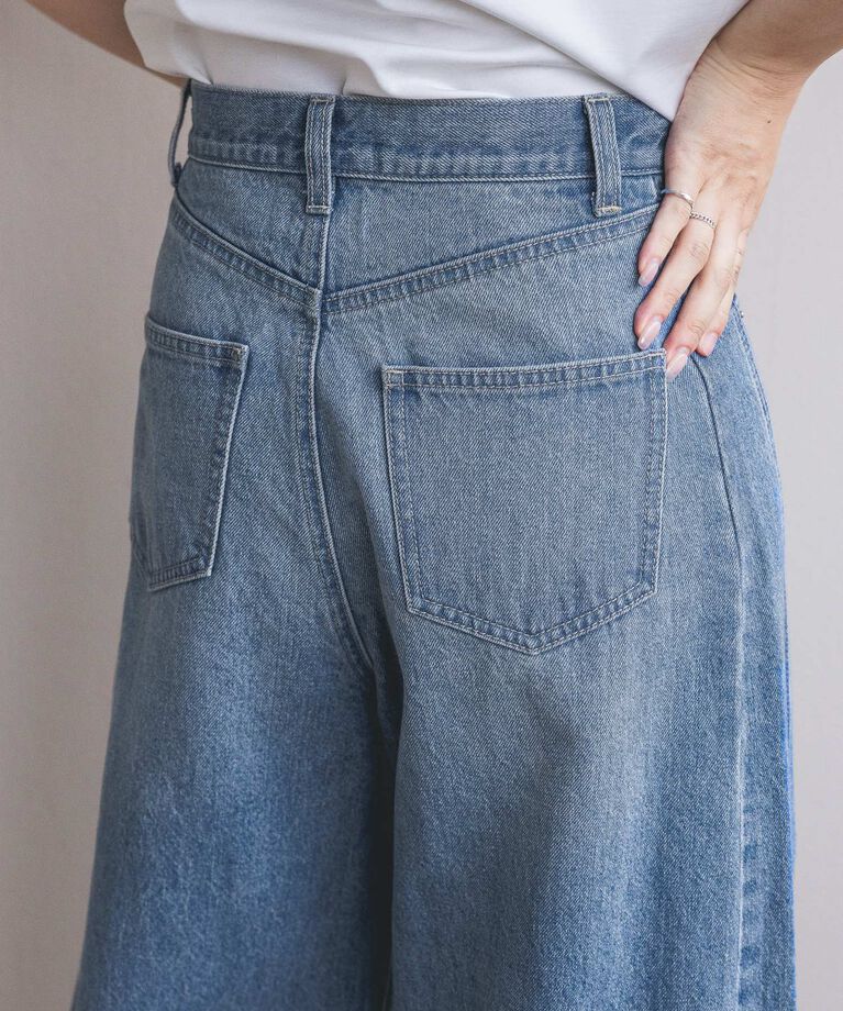 A part by 「【再入荷】Apbコクーンデニムパンツ」|デニム|