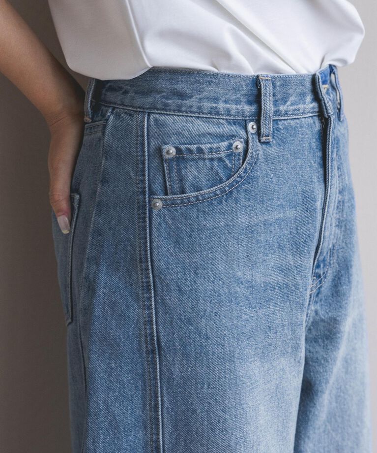 A part by 「【再入荷】Apbコクーンデニムパンツ」|デニム|