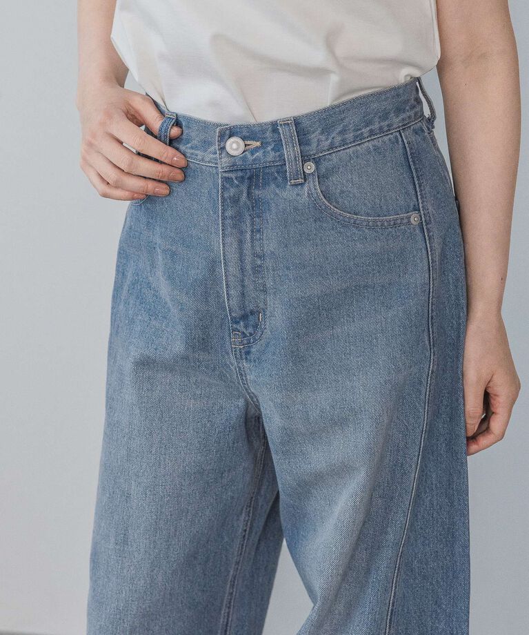 A part by 「【再入荷】Apbコクーンデニムパンツ」|デニム|