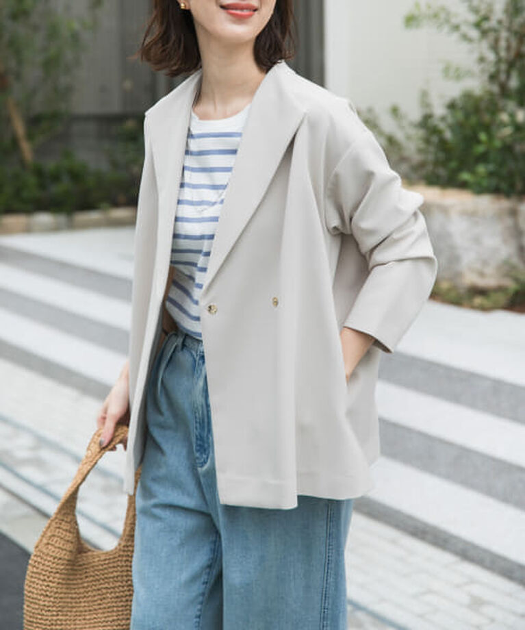 URBAN RESEARCH DOORS「DOORS ダブルクロスショートガウン」|その他|L.BEIGE