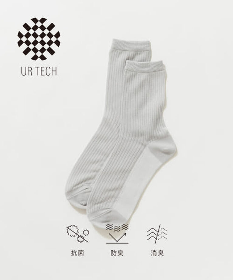 URBAN RESEARCH「UR 『UR TECH』針抜きシアーソックス」|ソックス|ICEGRAY