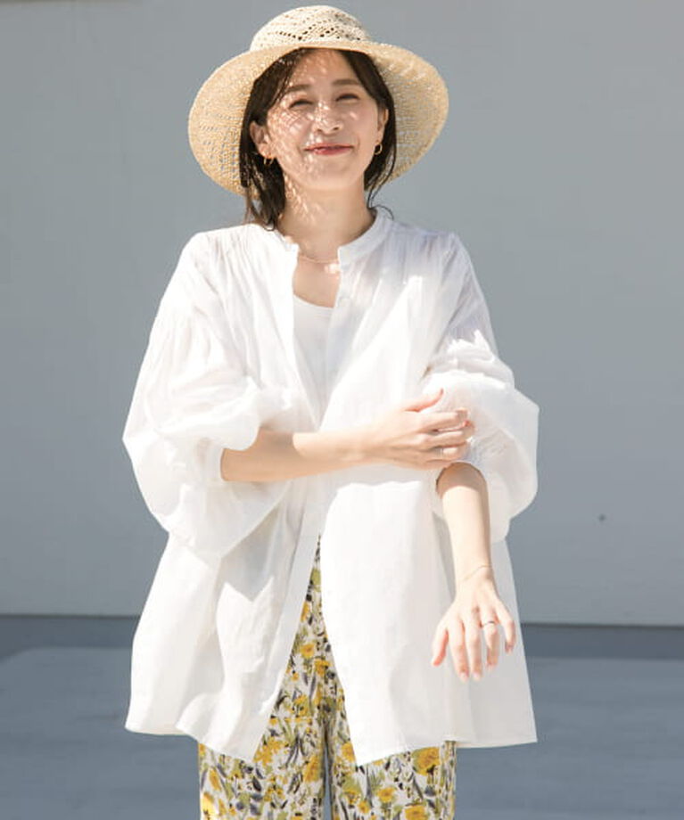URBAN RESEARCH DOORS「DOORS コットンボイルギャザーブラウス」|シャツ・ブラウス|OFF