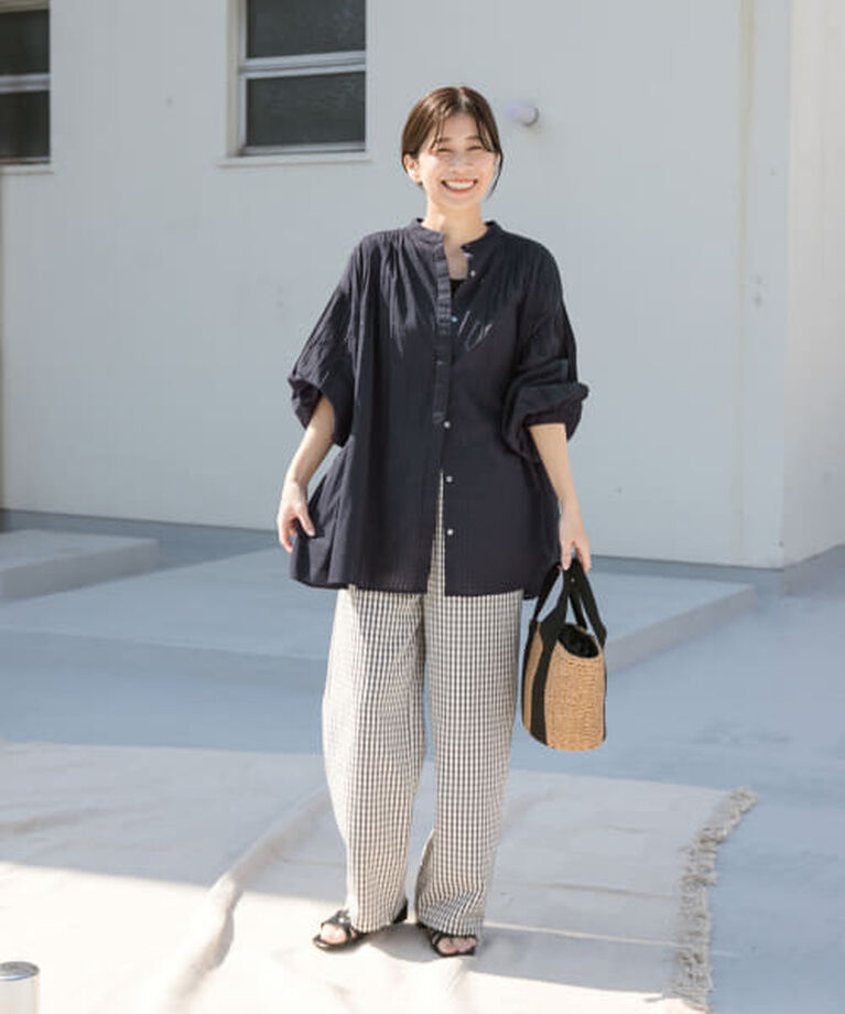 URBAN RESEARCH DOORS「DOORS コットンボイルギャザーブラウス」|シャツ・ブラウス|