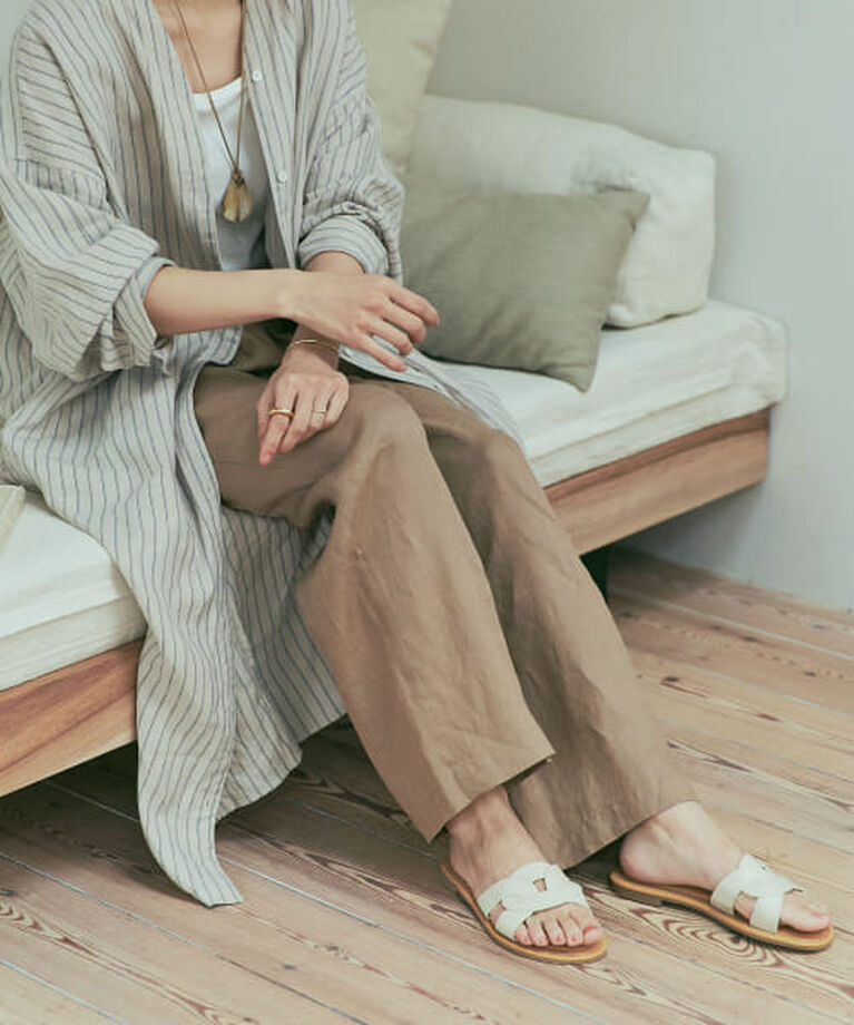 URBAN RESEARCH DOORS「DOORS リネンイージーパンツ」|その他|CAMEL