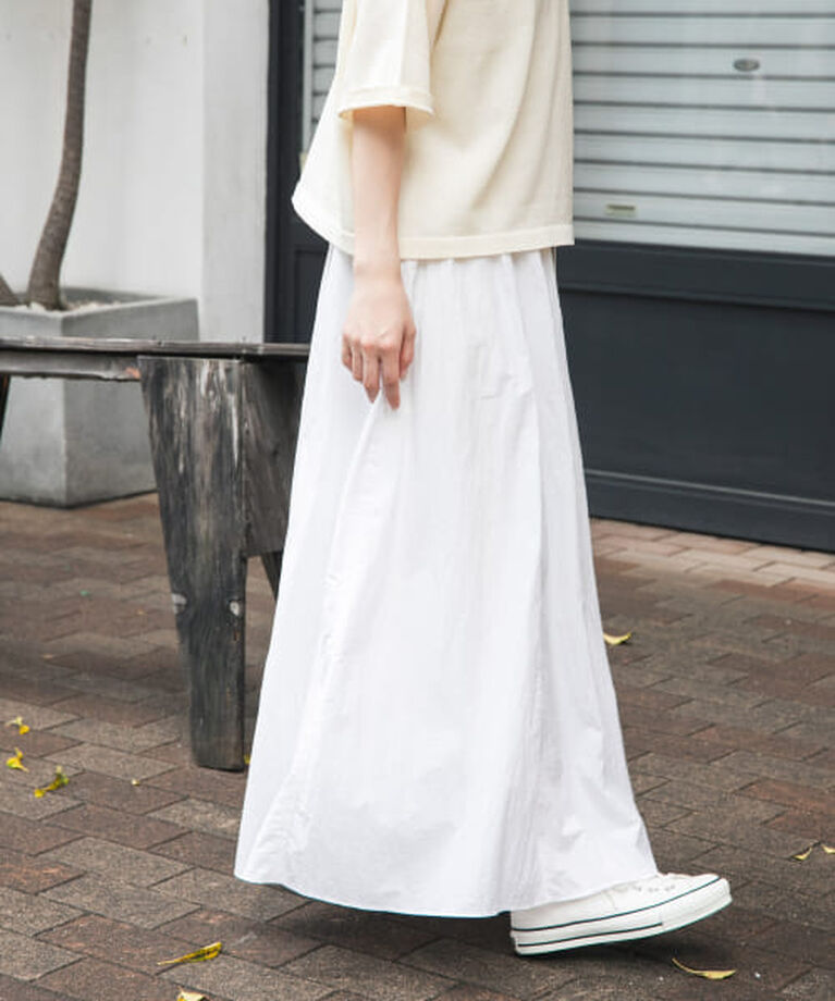 URBAN RESEARCH DOORS「DOORS FORK&SPOON　ナイロンギャザースカート」|スカート|