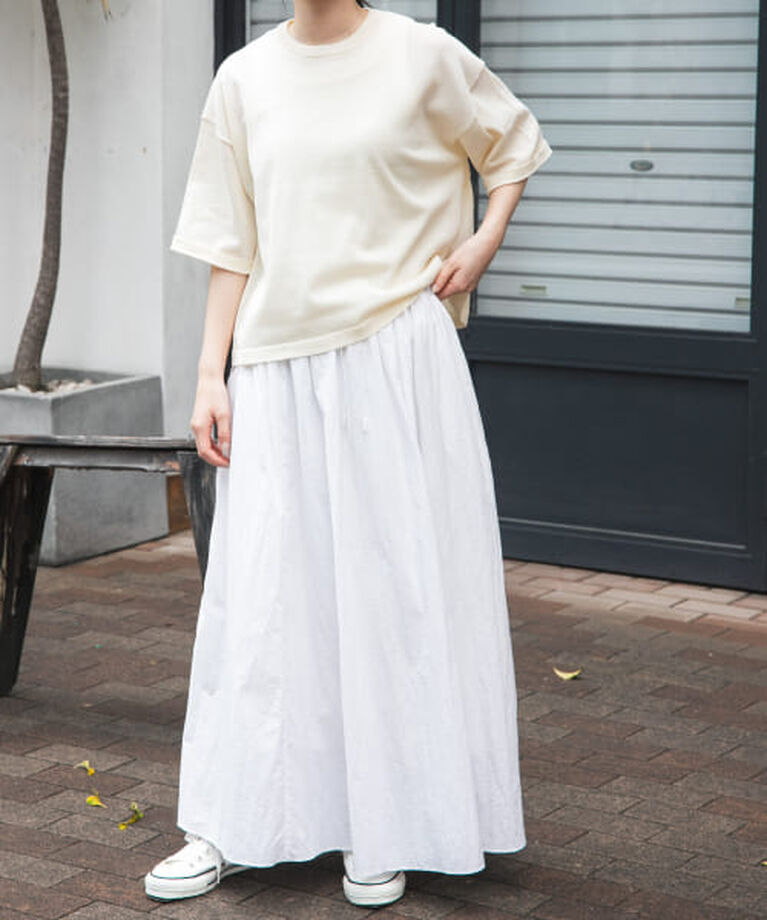 URBAN RESEARCH DOORS「DOORS FORK&SPOON　ナイロンギャザースカート」|スカート|