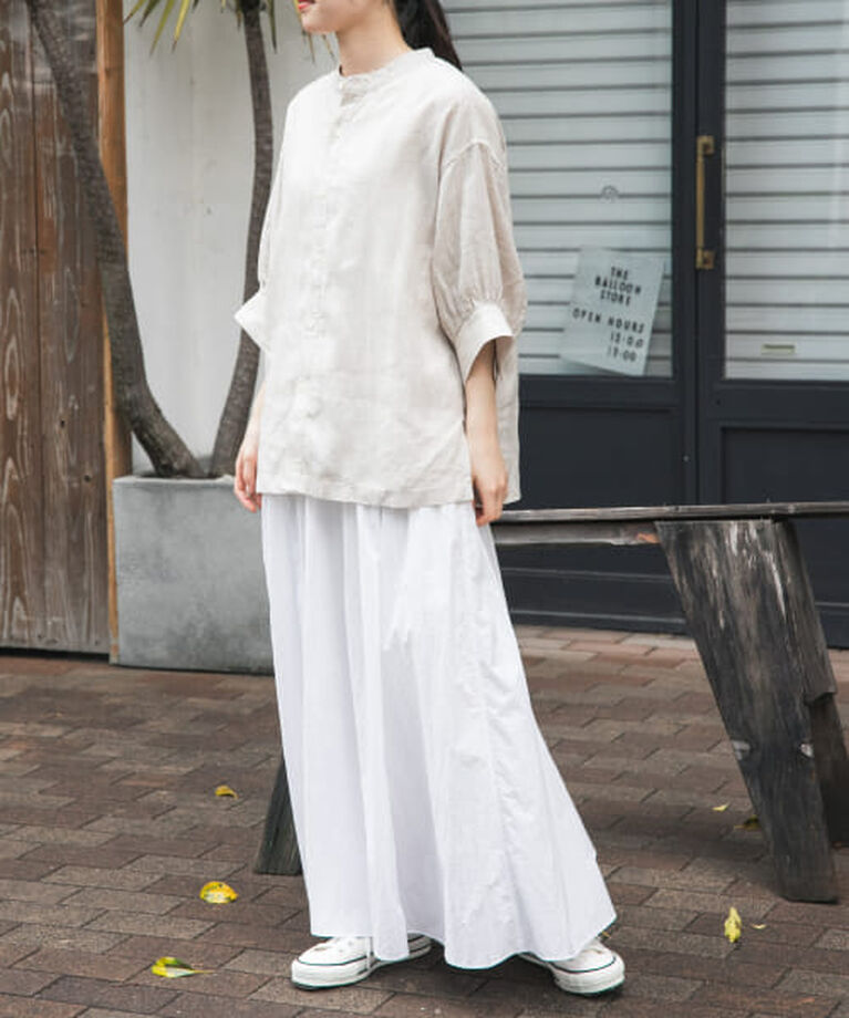 URBAN RESEARCH DOORS「DOORS FORK&SPOON　ナイロンギャザースカート」|スカート|