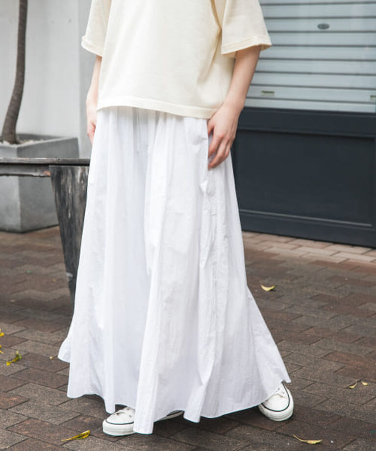 URBAN RESEARCH DOORS「DOORS FORK&SPOON　ナイロンギャザースカート」|スカート|