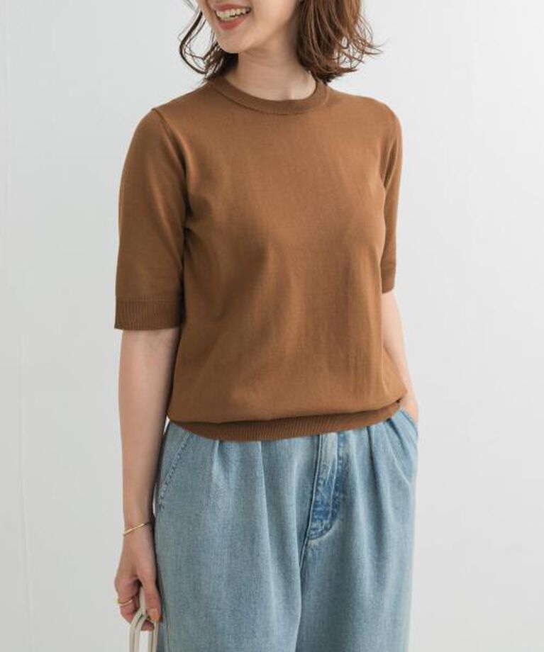 URBAN RESEARCH DOORS「DOORS 『UR TECH ひやサラクール』コットンハーフスリーブKNIT」|ニット・セーター|