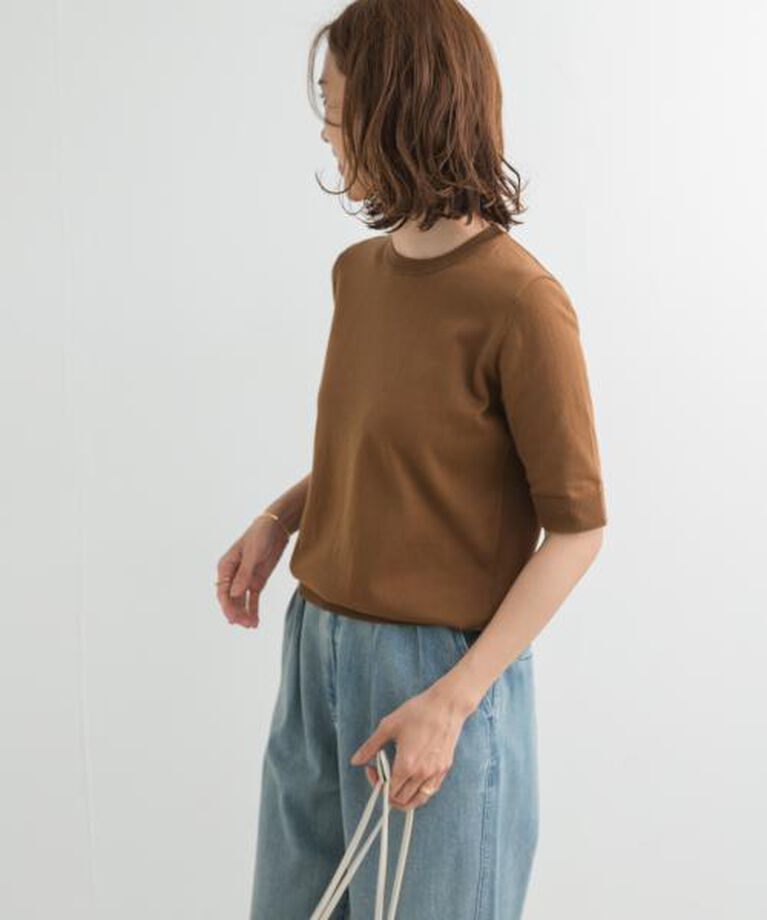 URBAN RESEARCH DOORS「DOORS 『UR TECH ひやサラクール』コットンハーフスリーブKNIT」|ニット・セーター|