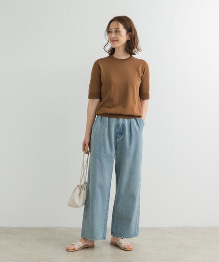 URBAN RESEARCH DOORS「DOORS 『UR TECH ひやサラクール』コットンハーフスリーブKNIT」|ニット・セーター|