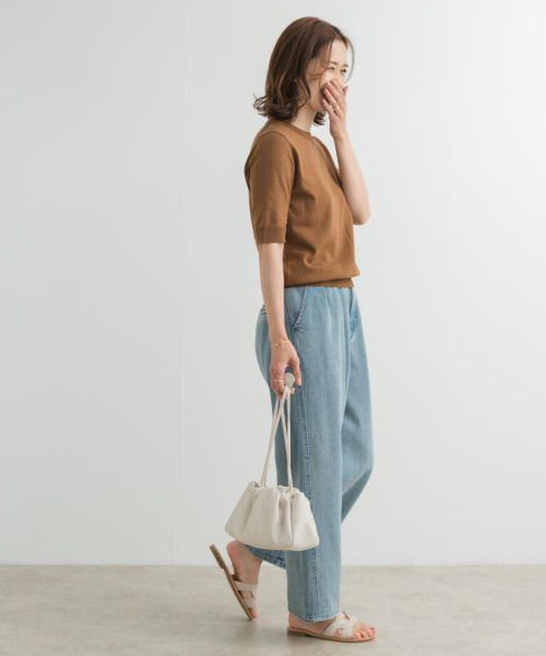 URBAN RESEARCH DOORS「DOORS 『UR TECH ひやサラクール』コットンハーフスリーブKNIT」|ニット・セーター|