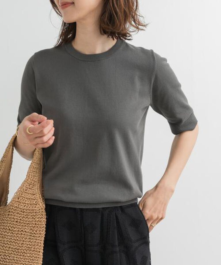 URBAN RESEARCH DOORS「DOORS 『UR TECH ひやサラクール』コットンハーフスリーブKNIT」|ニット・セーター|