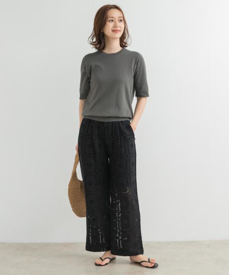 URBAN RESEARCH DOORS「DOORS 『UR TECH ひやサラクール』コットンハーフスリーブKNIT」|ニット・セーター|