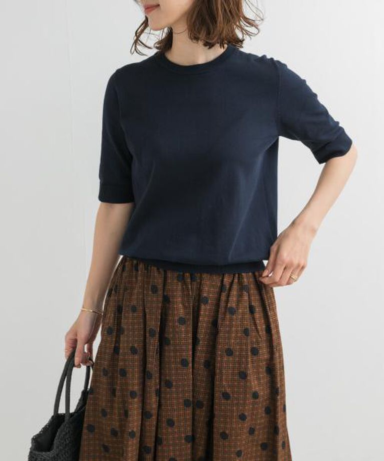URBAN RESEARCH DOORS「DOORS 『UR TECH ひやサラクール』コットンハーフスリーブKNIT」|ニット・セーター|